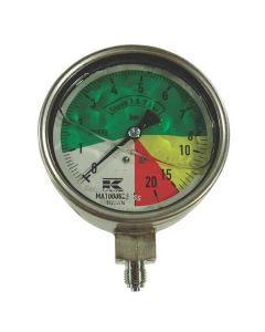 Manomeeter Ø100m 0-1-8-20-25bar