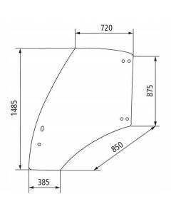 Ukse klaas LH 04418951