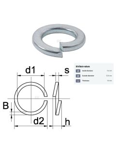 Vedruseib M7 7,5x12,8x1,6 DIN127B Zn 100tk