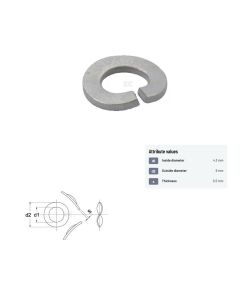 Vedruseib M4 4.3x9x0.5 DIN137B Zn 100tk