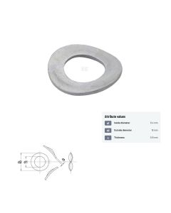 Vedruseib M8 8.4x15x0.8 DIN137B Zn 100tk