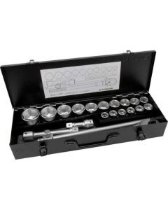 20-os. padrunvõtmete komplekt 3/4" 19-50mm