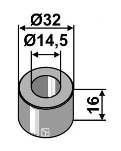 Tera puks Ø14,5/32-16mm 3000598