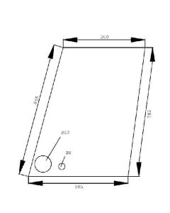 Ukse klaas ülemine LH/RH 3476159M1