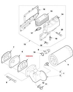 Õlifiltri tihend 3688A041 OR.