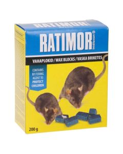 Hiire- ja rotimürk Ratimor vahaplokid 200gr