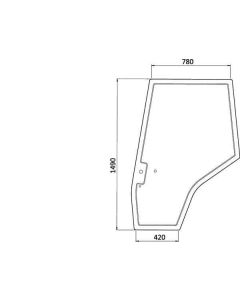 Ukse klaas LH 3907221M1