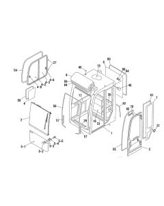 Ukse klaas LH 42N-54-13430 uus tüüp