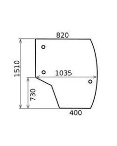 Ukse klaas RH 4353956M2