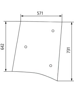 Küljeklaas RH 571x731x642 53.369.004