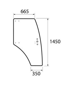 Ukse klaas RH 53.369.093 ZETOR