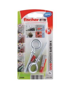 Tüüblid 8x40mm + silmused 2tk