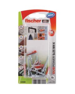 Tüüblid 5x25mm + konksud 8tk