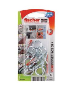 Tüüblid 5x25mm + silmused 8tk