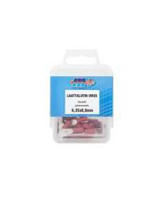Juhtmeots lapik pistik 6,3x0,8mm punane 50tk