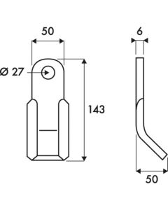 Y-tera Ø27 #6/50/143mm 63-CON-52