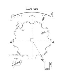Randaali ketas Ø460/4mm