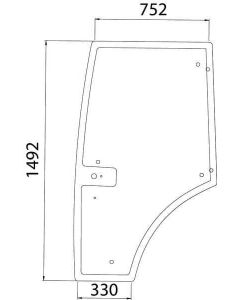 Ukse klaas RH 7700073325