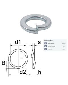Vedruseib M12 12.2x18x2.5 DIN7980 Zn 100tk
