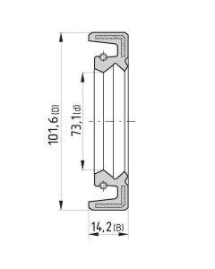 Tihend 73,1x101,6x14,2mm 894763M4