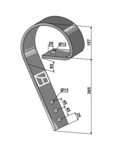 Pii 80x10mm L-365/522mm 91707 Dal-Bo