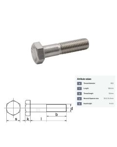 Polt M22x100 DIN931 8.8 ZN