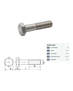 Polt M6x1-40 DIN931 8.8 ZN