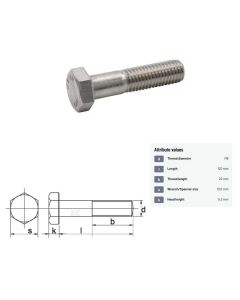 Polt M8x1,25-120 DIN931 8.8 ZN