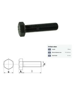 Polt M10x1,5-30 DIN933 10.9