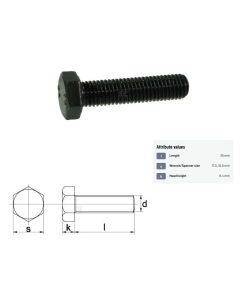 Polt M10x1,5-35 DIN933 10.9