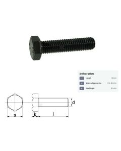 Polt M10x1,5-50 DIN933 10.9