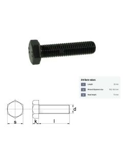 Polt M12x1,75-25 DIN933 10.9