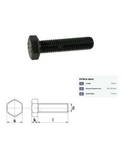 Polt M12x1,75-50 DIN933 10.9