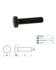 Polt M14x2-100 DIN933 10.9