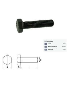 Polt M6x1-10 DIN933 10.9