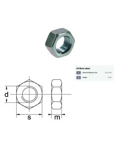 Mutter M14x1,5-11 8.8 DIN934 Zn 25tk