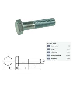 Polt M12x1,25-80 10.9 DIN960 ZN