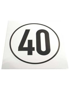 Kiirusepiirangu tähis Ø200mm 40km/h M/V