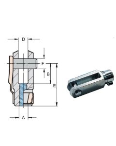 Kahvel M6 L-24mm DIN 71751