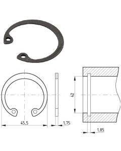 Stopperrõngas 42mm avale DIN472
