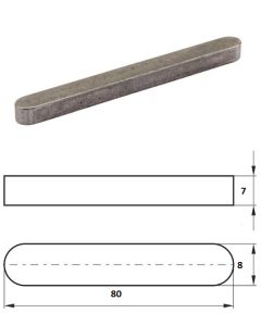Kiil 8x7x80 DIN 6885 A