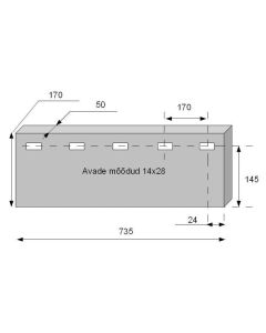 Sahakumm 735x175x50 70Sh -25C/+60C