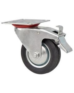 Kronsteiniga ratas Ø125X34 pidur (pöör.kumm)