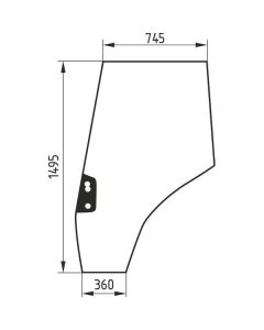 Ukse klaas LH 3804659M1