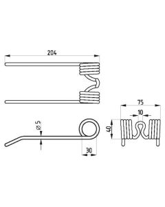 Pii 204x75x30 Ø5mm 807297.2