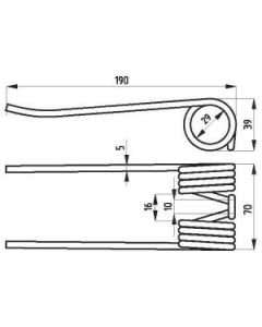 Pii 190x70x29 Ø5mm 0940.52.29.00