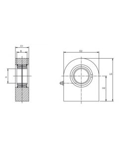 Silindri silm GF laagriga Ø35mm