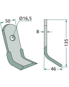 Y-tera Ø16,5 #8/50/135mm 63-HUM-02