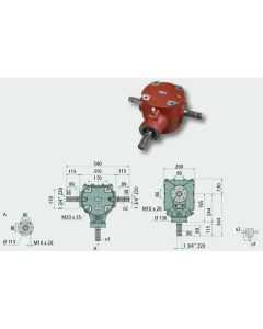 Reduktor 2155 1:1 540rpm/121kW B&P