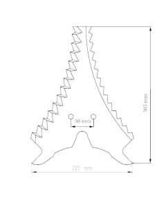 Koguri tera 305x225x5mm 504.36.501 MEGA VITESSE